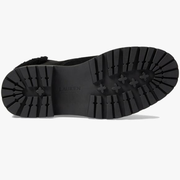 Lauren Ralph Lauren Carlee LACE UP‎ HIKING Combat BOOTS Black/Black SIZE 11 New - Picture 10 of 15